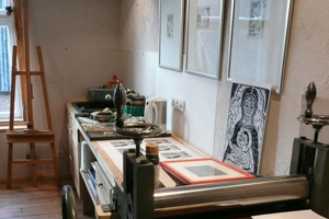 Blick ins Atelier von Angela Valta und Karl Valta